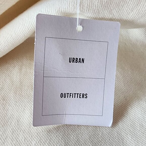 NEW BDG Urban Outfitters Womens Medium Top Fringe Raw Hem Ivory Relaxed Fit - Picture 9 of 11